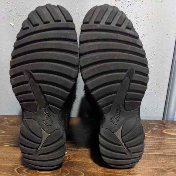 COACH Jennie Q522 Rabbit Fur Trim Monogram Winter Snow Boots - Black 6.5 B - Picture 5 of 6